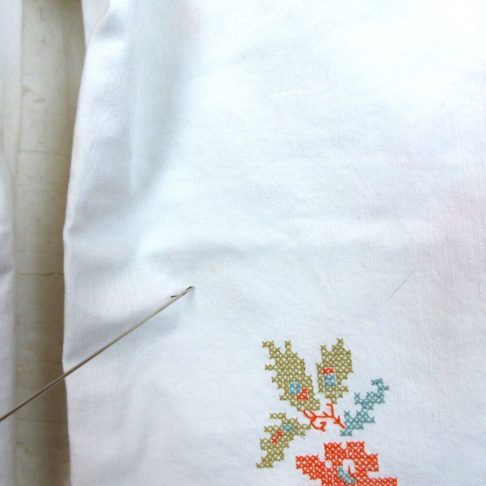 Maeve Anthropologie Colette Jeans 30 White Floral Embroidered Crop Wide Leg Boho - Picture 14 of 16